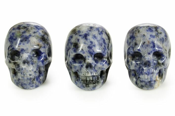 1.5" Polished "Blue Point Sodalite" Skulls - Photo 1